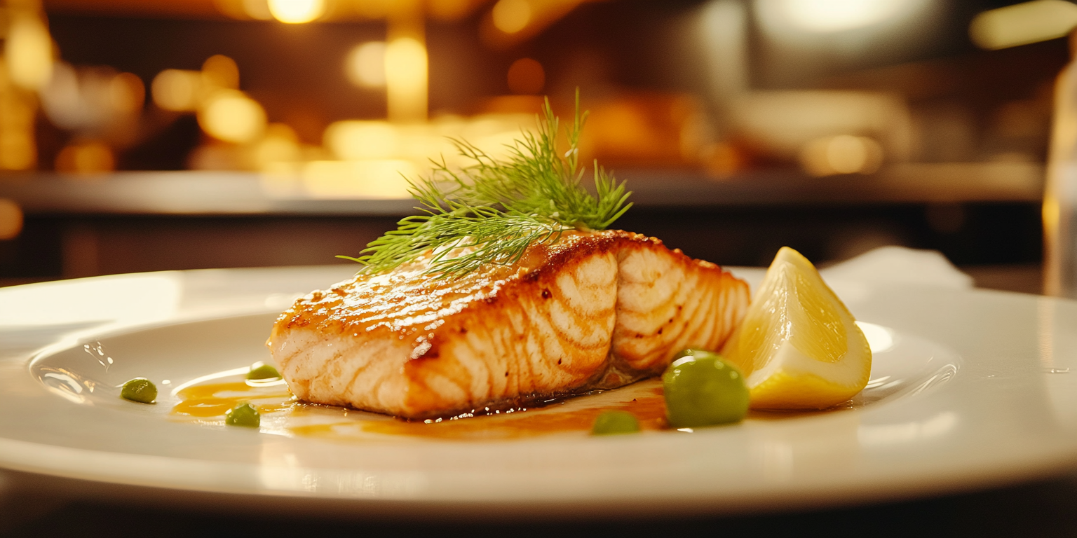 A perfectly cooked salmon fillet seasoned with herbs, spices, and citrus, inspired by Gordon Ramsay's signature seasoning techniques.