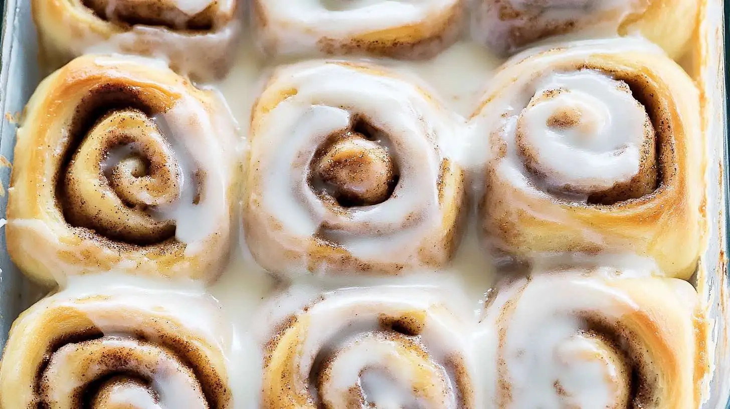 Freshly Baked Cinnamon Rolls With Heavy Cream